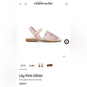 Glittery Pink Kids Sandals